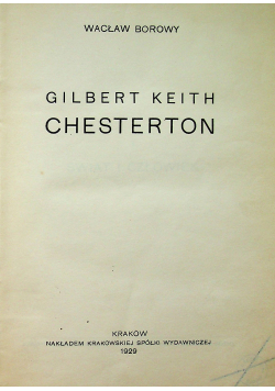 Gilbert Keith Chesterton 1929 r