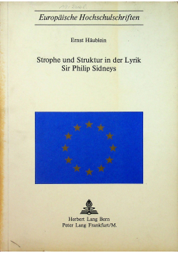 Strophe und Struktur in der Lyrik Sir Philip Sidneys