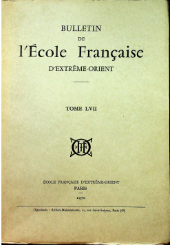 Bulletin de l Ecole Francaise Tom LVII