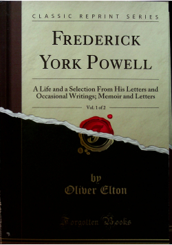 Frederick York Powell Vol 1 of 2 Reprint 1906 r.