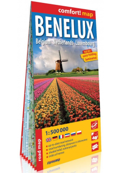 Benelux Belgia Holandia Luksemburg 1:500 000