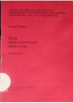 Skala nieprzystosowania społecznego