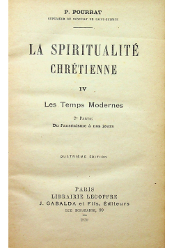 La Spiritualite Chretienne IV 1930 r