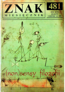 Znak miesięcznik 481 Nonsens filozofii