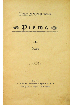 Świętochowski Pisma III ok 1908 r