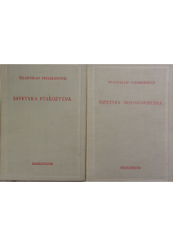 Historia estetyki tom I do III