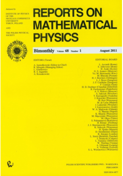 Reports on Mathematical Physics 68/1 Kraj
