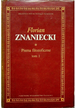 Pisma filozoficzne Tom 1