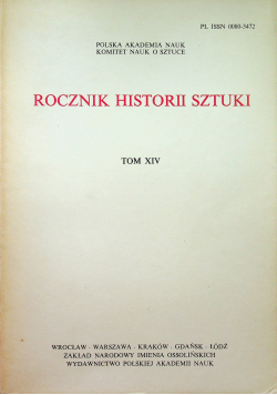 Rocznik historii sztuki Tom XIV