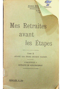 Mes retraites avec les étapes