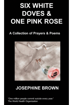 Six White Doves & One Pink Rose