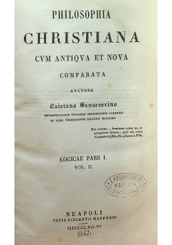 Philosophia Christiana cum Antiqua et Nova Comparata 1862 r