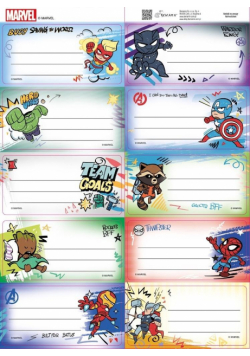 Naklejki na zeszyty pasek Avengers