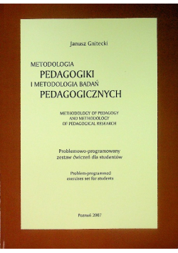 Metodologia pedagogiki i metodologia badań pedagogicznych