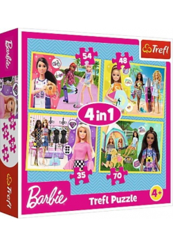 Puzzle 4w1 W świecie BarbieTREFL