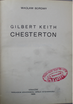 Gilbert Keith Chesterton 1929 r.