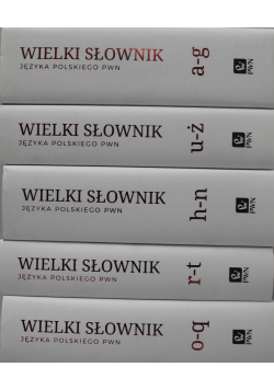 Wielki słownik języka polskiego PWN tom I do V