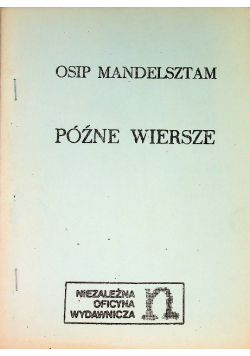 Późne wiersze