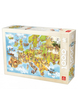 Puzzle 1000 Humorystyczna mapa Europy