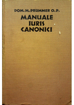 Manuale iuris canonici 1932 r