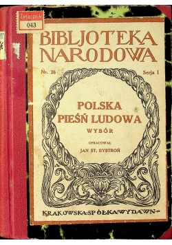 Polska pieśń ludowa wybór 1920r