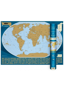Mapa zdrapka - Świat/The Word 1:50 000 000 w.ang