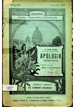Apologia chrześcijaństwa tom V część 2  1906r