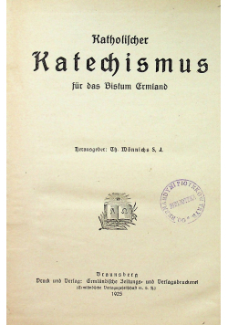 Katolischer katechismus fur das Bistum Ermland 1925 r