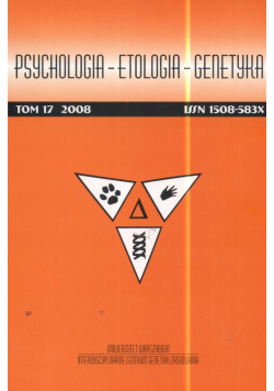 Psychologia etologia genetyka Tom 13/2006