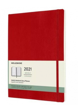 Kalendarz 2021 miesięczny 12MXL mo. scarlet red