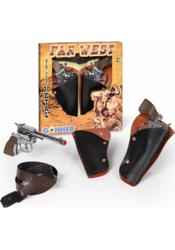 Zestaw kowbojski 2 rewolwery + pasek