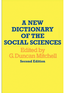A New Dictionary of the Social Sciences
