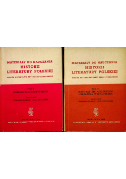 Materiały do nauczania Historii Literatury Polskiej  2 tomy