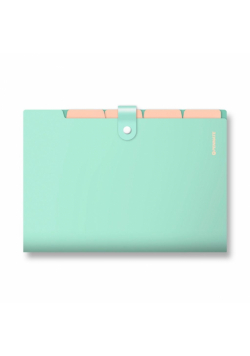 Teczka z przegródkami A4 PP-105 zielona pastel