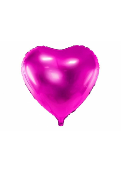 Balon foliowy Serce 45cm ciemny róż