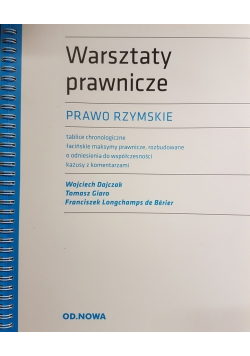 Warsztaty prawnicze Prawo rzymskie