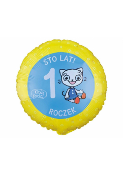 Balon foliowy Kicia Kocia Roczek 46cm