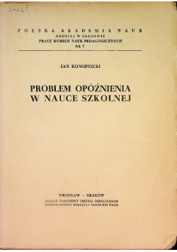 Problem opóźnienia w nauce szkolnej