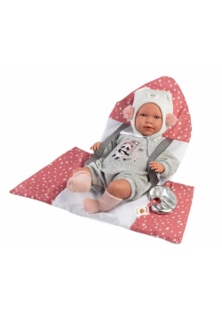 Lalka bobas Mimi płaczacą z nosidełkiem 42cm