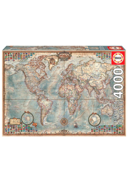 Puzzle 4000 Mapa polityczna świata G3
