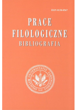 Prace filologiczne Bibliografia
