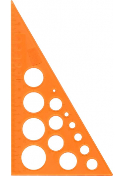 Ekierka z kółkami szablonami 19cm