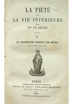 La Piete et la vie interieure IV 1868 r.