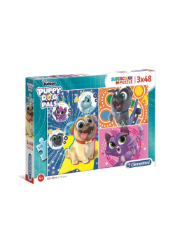 Puzzle Supercolor Puppy dog pals 3x48