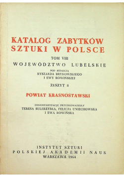 Katalog zabytków sztuki w Polsce Tom VIII zeszyt 8