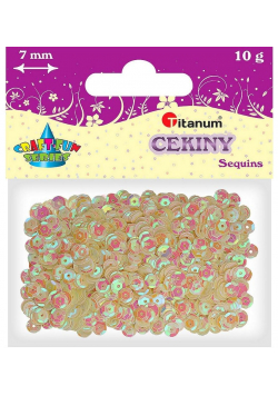 Cekiny 7mm perłowe białe