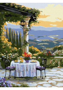 Malowanie po numerach - Malownicza kolacja 30x40cm