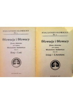 Słowacja i Słowacy Tom I i II ok 1938 r.