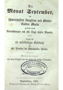 Der Monat September 1862 r