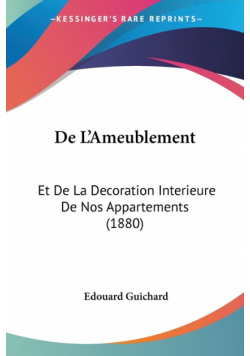 De L'Ameublement